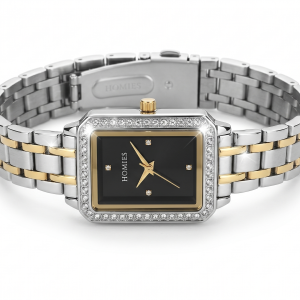 Homies Two-Tone Rectangular Stone-Set Watch MS Department Store Oman