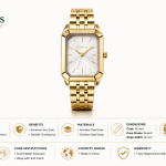 Homies Gold Rectangular Watch MS Department Store Oman