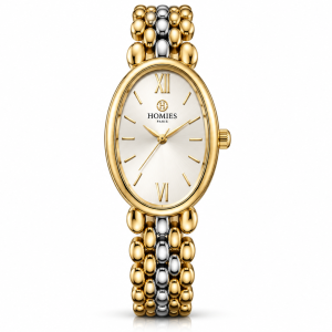 Homies Gold Oval Link Watch MS Department Store Oman