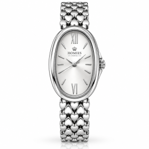 Homies Silver Oval Link Watch MS Department Store Oman
