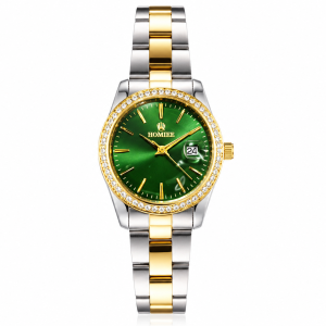 Homies Two-Tone Green Stone-Set Watch MS Department Store Oman