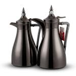 REGAL1.0Ltr. + 1.0Ltr. Deluxe Vacuum Flask Set [Jet Black-
Coffee + Marble] MS Department Store Oman