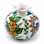 Hand-Painted Floral Pomegranate Ceramic Vase MS Department Store Oman