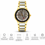 Sveston Lumiere Two-Tone Analog Watch with Day & Date Display – Assorted MS Department Store Oman