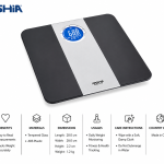 Electronic Bathroom Scale - Black/Silver MS Department Store Oman