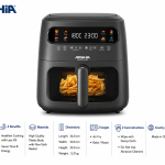 8L Window Basket Air Fryer - Black MS Department Store Oman