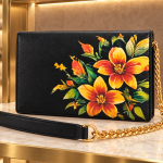 Rezvan Handmade Floral Leather Sling Bag