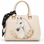 Rezvan Handmade Horse & Floral Leather Handbag