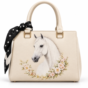 Rezvan Handmade Horse & Floral Leather Handbag