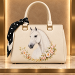 Rezvan Handmade Horse & Floral Leather Handbag