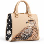 Rezvan Handmade Falcon Design Leather Handbag