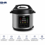 6L Digital Pressure Express Cooker - Grey MS Department Store Oman