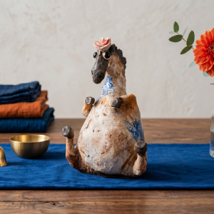 Whimsical Hand-Sculpted Ceramic Horse Figurine MS Department Store Oman
