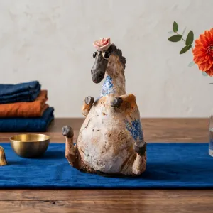 Whimsical Hand-Sculpted Ceramic Horse Figurine MS Department Store Oman