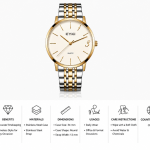 Eyki Rose Gold Plating+White Dial MS Department Store Oman