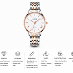 Eyki Rose Gold Plating+White Dial MS Department Store Oman