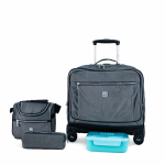 WIRES & WHEELS TROLLEY WITH LUNCH BAG + PENCIL CASE + LUNCH BOX TAUPE COLOR