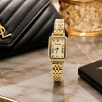 Cesdhun Ladies Gold Analog Watch With Floral Bracelet Set MS Department Store Oman