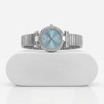 Ceshdun Women’S Silver Tone Quartz Watch With Blue Dial & Crystal Bezel MS Department Store Oman