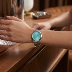 Lee Cooper Women'S Watches Analog Tiffany Blue Dial With Silver Stainless Steel Band MS Department Store Oman