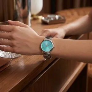 Lee Cooper Women'S Watches Analog Tiffany Blue Dial With Silver Stainless Steel Band MS Department Store Oman