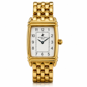 Beverly Hills Polo Club Gold-Tone Rectangular Link Watch MS Department Store Oman