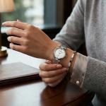 Ceshdun Silver-Tone Women’S Round Wristwatch & Bracelet Set With White Dial & Crystal Markers MS Department Store Oman