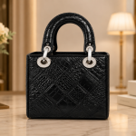 Premium Croc Embossed Top Handle Satchel Handbag