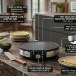 Crepe Maker (30cm; Black)  MS Department Store Oman