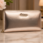 Dekerce Women's Metallic Gold Zip Around Long Wallet – Fashion & Classic MS Department Store Oman