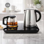 Tea Maker (1.7L & 1L; Stainless Steel)  MS Department Store Oman