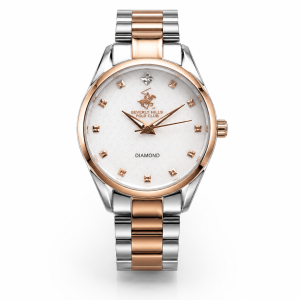 Beverly Hills Polo Club Diamond Rose Gold Elegance Watch MS Department Store Oman
