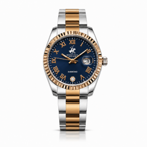 Beverly Hills Polo Club Blue Dial Two-Tone Diamond Watch MS Department Store Oman