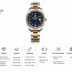 Beverly Hills Polo Club Blue Dial Two-Tone Diamond Watch MS Department Store Oman