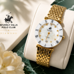 Beverly Hills Polo Women'S Gold-Tone Rectangular Watch MS Department Store Oman