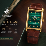 Beverly Hills Polo Club Women'S Rectangular Malachite Dial Diamond Watch MS Department Store Oman