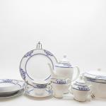 Blumen Royal Azure 110-Piece Premium Bone China Dinner Set- Blue Ms Department Store Oman
