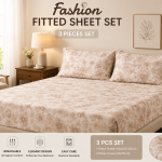 Fashion M/F Queen Fitted Sheet 3 Pc Set  MS Department Store Oman