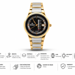 Sveston Lumiere Two-Tone Analog Watch with Day & Date Display – Assorted MS Department Store Oman