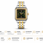 Sveston Ryen Women’s Square Dial Crystal-Bezel Stainless Steel Bracelet Watch MS Department Store Oman
