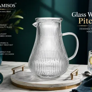 Bamboo Lidded Striped Broadsheet Ca-900Ml MS Department Store Oman