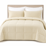 Bedsheet 3Pc Set 160X260Cm Beige  MS Department Store Oman