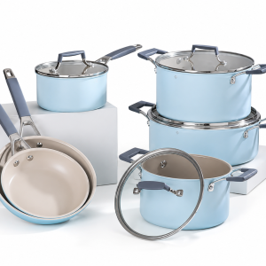 9 Pcs Nubira Series Crystal Ceramic Cookwarenavy MS Department Store Oman