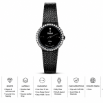 Sveston Lina Women’s Analog Watch with Crystal Bezel and Mesh Strap MS Department Store Oman