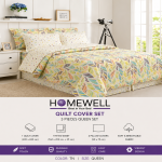 Quilt Cover Printed Queen 3Pc  MS Department Store Oman