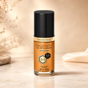 Maxfactor FF Ad Foundation Rg Facefinity  W87 -(Warm Caramel) MS Department Store Oman