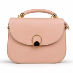 ANGEL POLO Shoulder Bag with Oversized Gold Buckle
