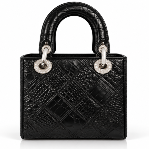 Premium Croc Embossed Top Handle Satchel Handbag