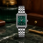 Ceshdun Elegant Green Dial Square Watch With Bracelete MS Department Store Oman