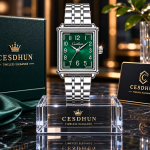 Ceshdun Elegant Green Dial Square Watch With Bracelete MS Department Store Oman